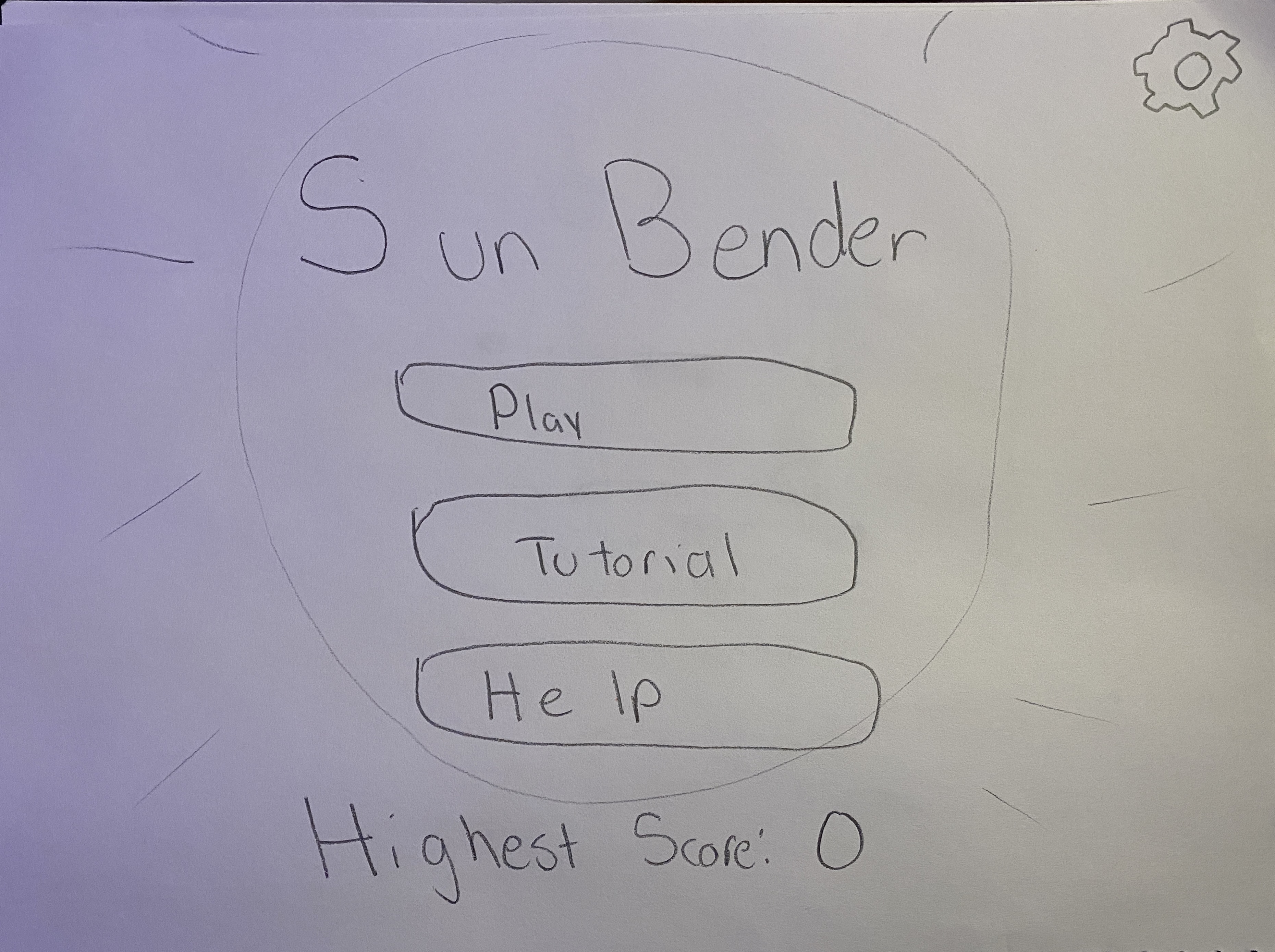 Sketch of a menu screen