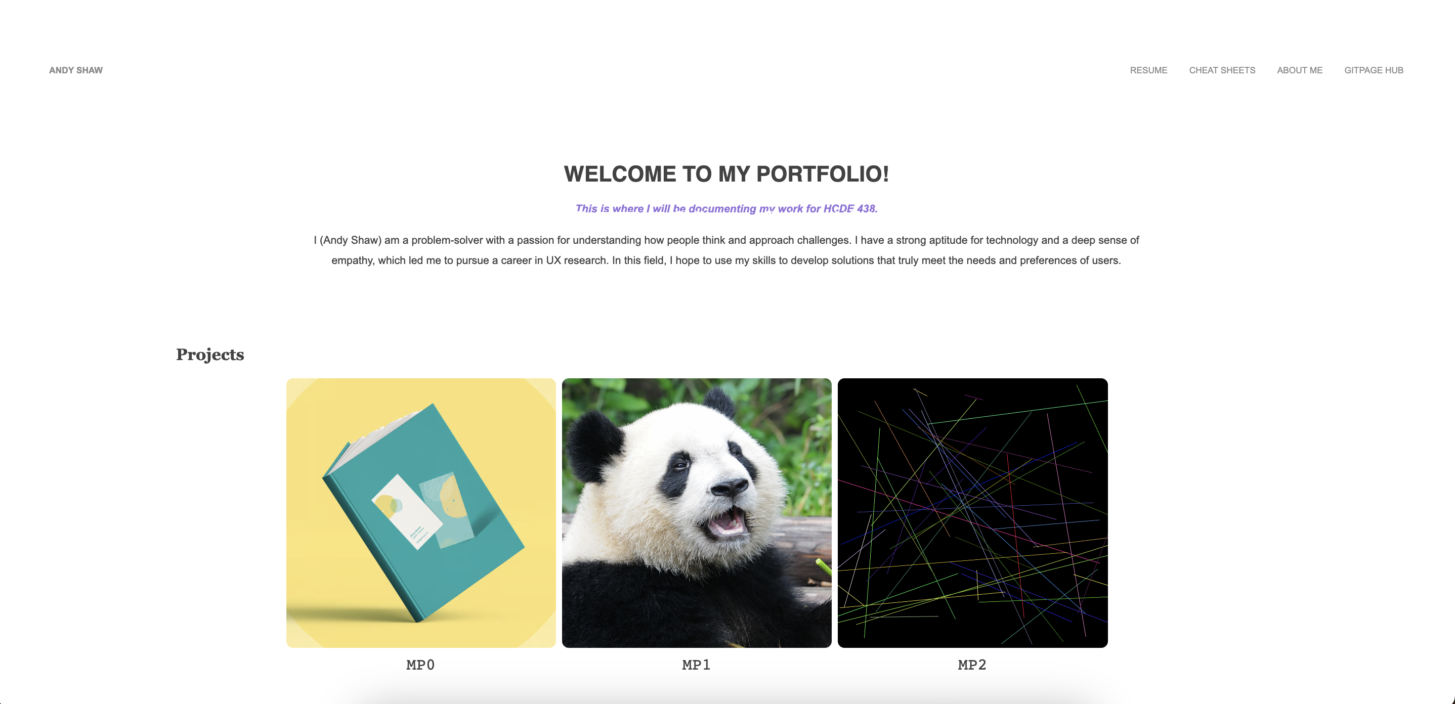 Andy Shaw's Github Page!